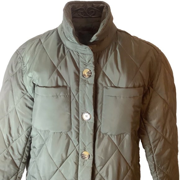 Badgley Mischka Diamond Quilted Button-Front Jacket– Size Small - Picture 3 of 12